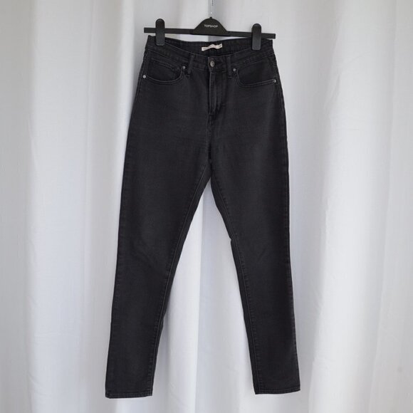 Levi's High Rise Skinny Washed Black Jeans Sz 29 - Picture 2 of 5
